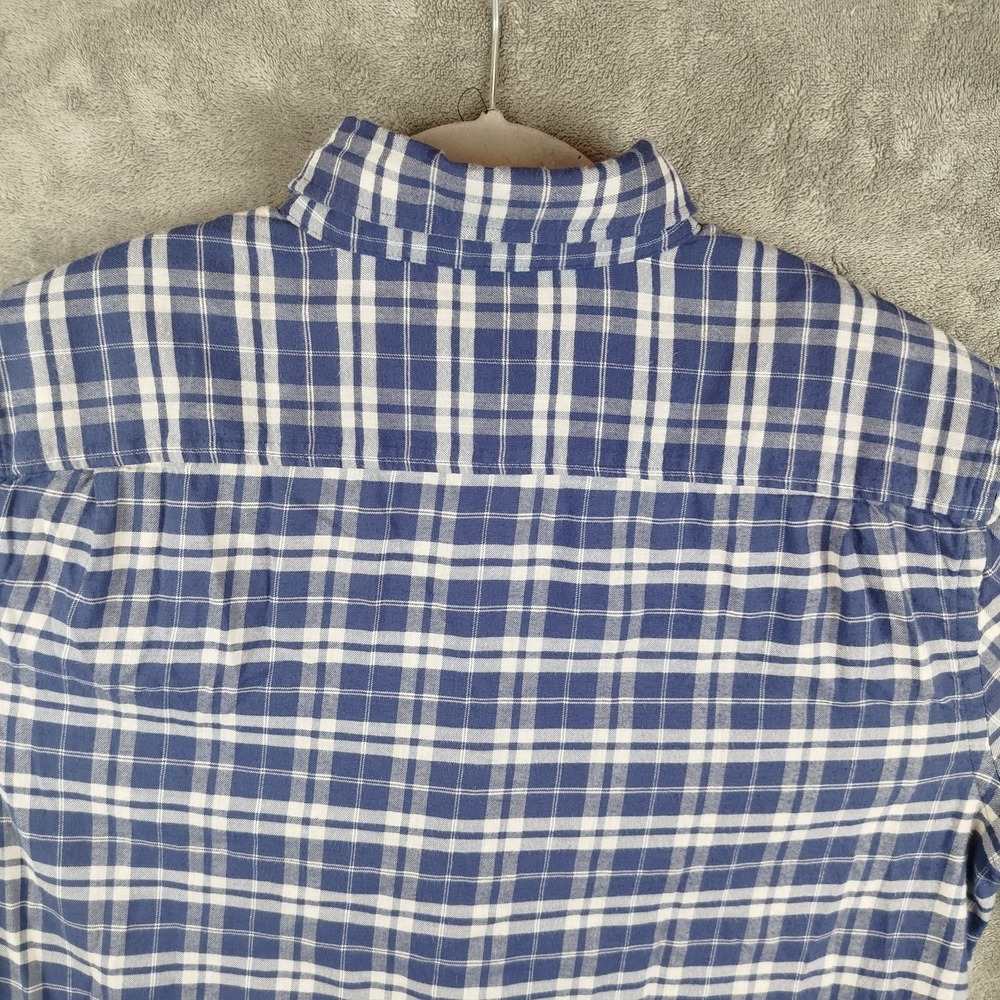 Faherty Movement Button Shirt Mens Medium Performance Dark Blue Plaid - Picture 8 of 13